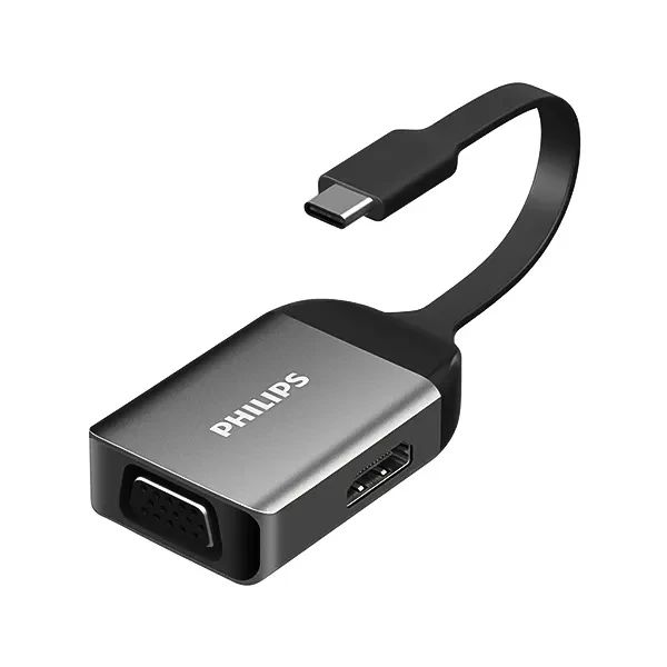 تبدیل کمبو تایپ سی به HDMI و VGA فیلیپس مدل SWR1607AM/93
