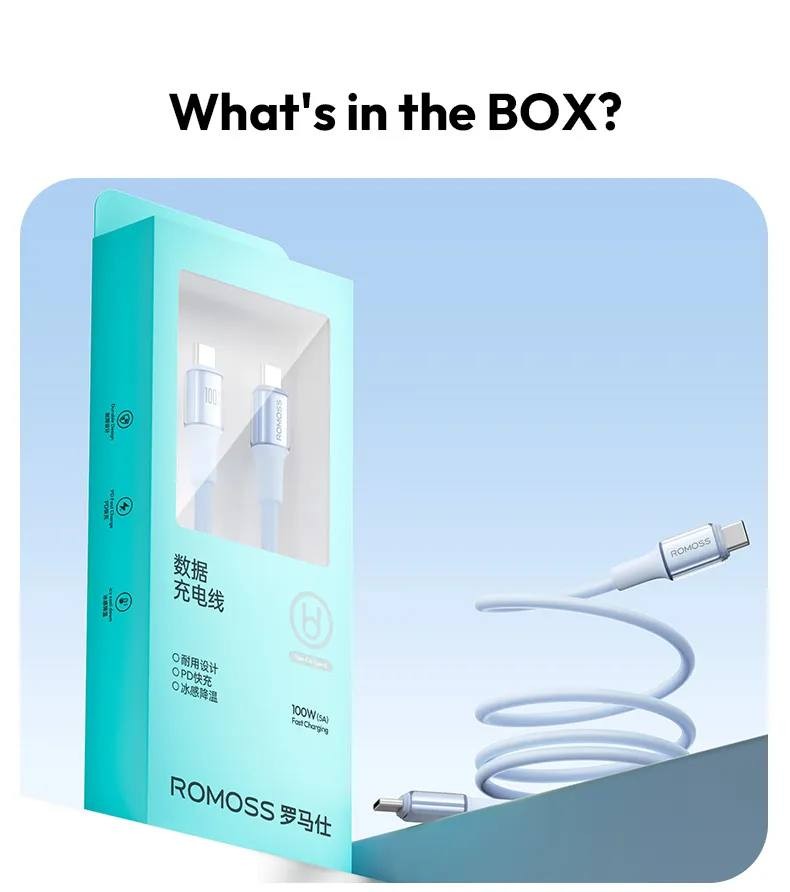 کابل شارژ تایپ سی برند ROMOSS مدل CB3241